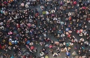 crowd of people from above