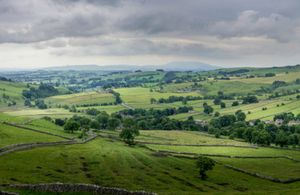 View of the countryside in Malham, North Yorkshire