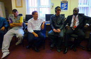 Grant Shapps at St Basil's foyer