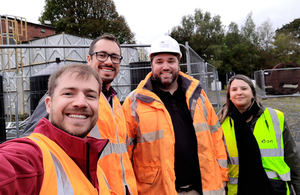 The team from Brazil taking a closer look at the innovation projects the Coal Authority is trialling at the National Coal Mining Museum for England.