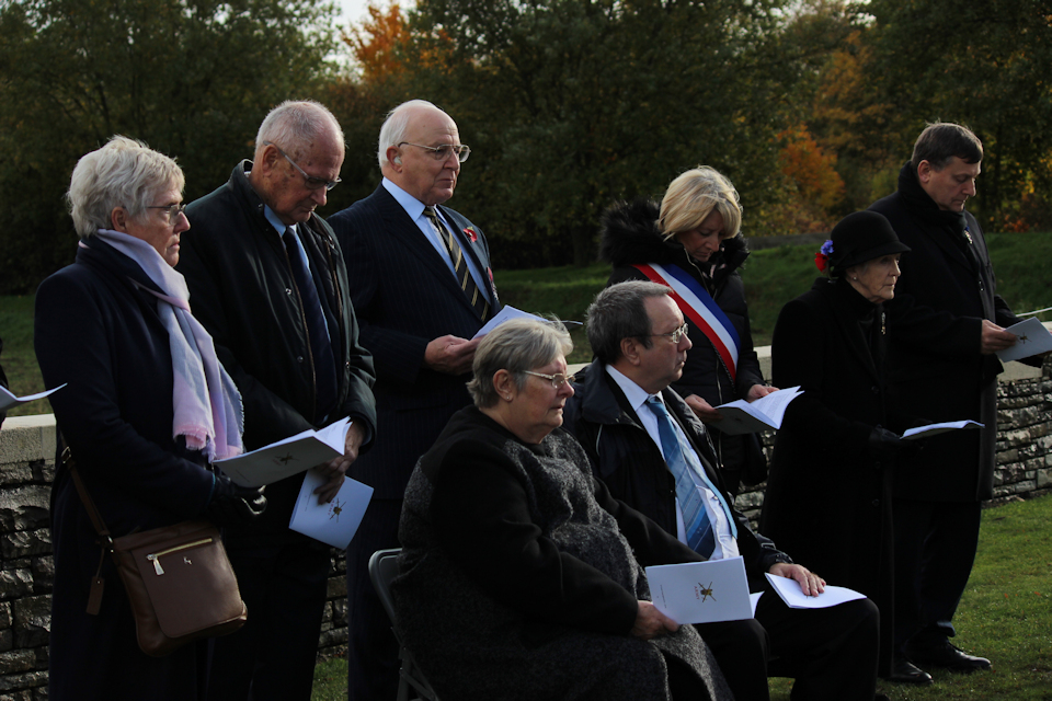 Family members of Lance Corporal Perkins pay their respects