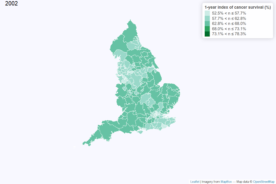 Index Of Cancer Survival For Clinical Commissioning Groups In