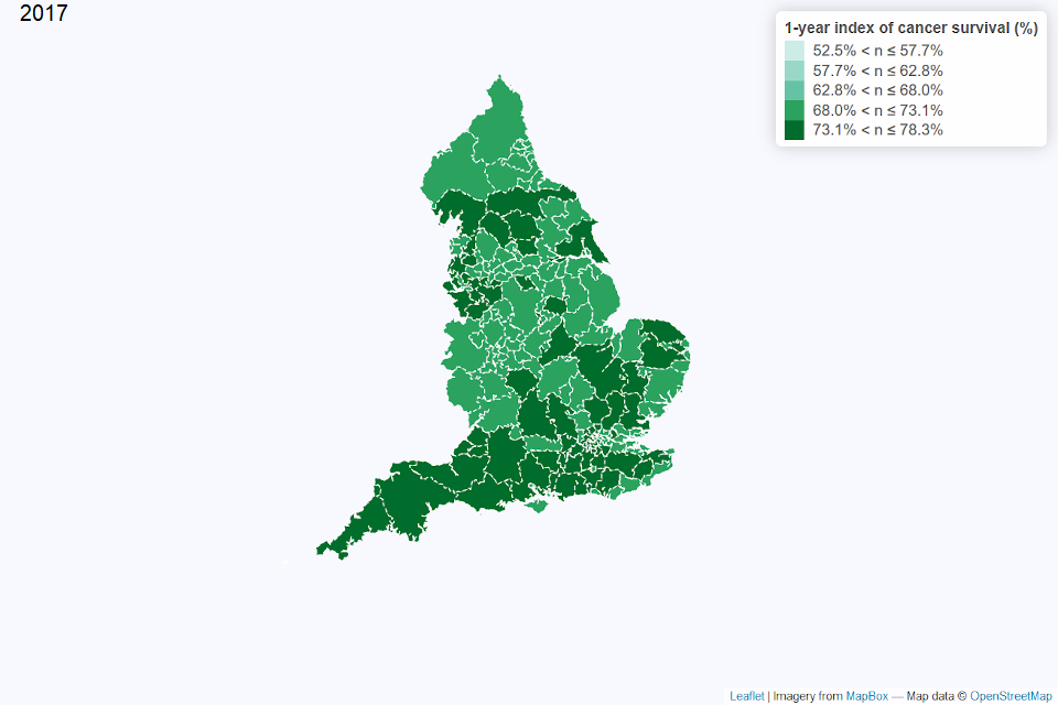 Index Of Cancer Survival For Clinical Commissioning Groups In