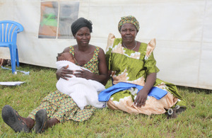 Jennifer Lakot with her mother and baby. Picture: Lillian Akot/ DFID