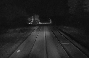 View of Norwich Road level crossing about four seconds before the train reached the crossing (train forward facing CCTV courtesy of Greater Anglia)