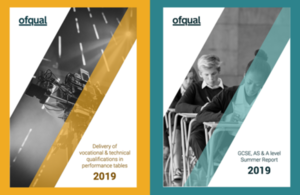 Front covers of two Ofqual reports