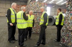 Bob Neill in a warehouse at Birkenhead docks