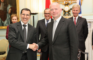Foreign Secretary William Hague with Moroccan Foreign Minister, Saad Dine El Othmani in London.