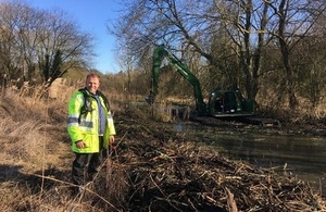 Ben Norrington, fisheries officer, during the work.