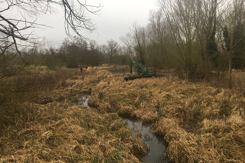 The stretch of river before we carried out the work, see below for the after shot. 