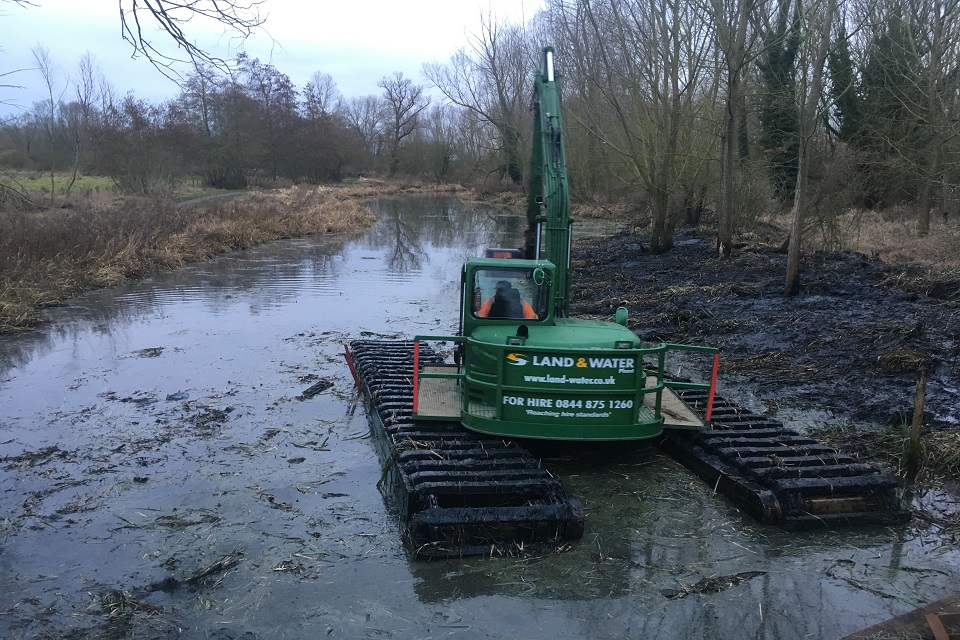 The stretch of the river after we carried out the work.