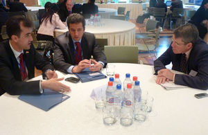 Tajik and British couterparts discussing business opportunities