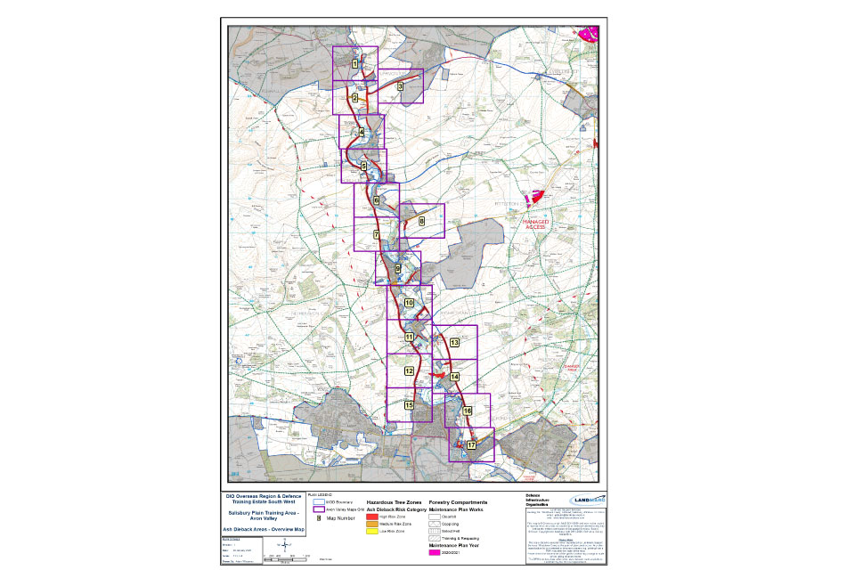 Ash dieback in the Avon Valley map.