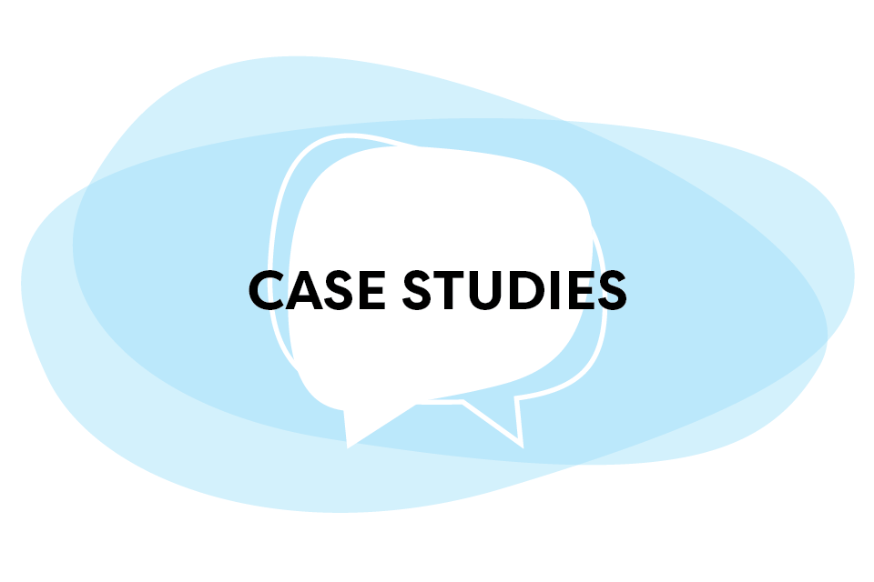 Case Studies Speech Bubble Graphic