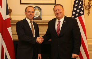 Foreign Secretary Dominic Raab and US Secretary of State Mike Pompeo