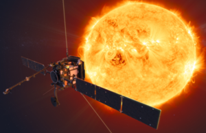 Image of European Space Agency mission, Solar Orbiter, at the Sun