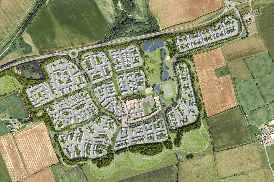 An artist's impression of the Seaham Garden Village development