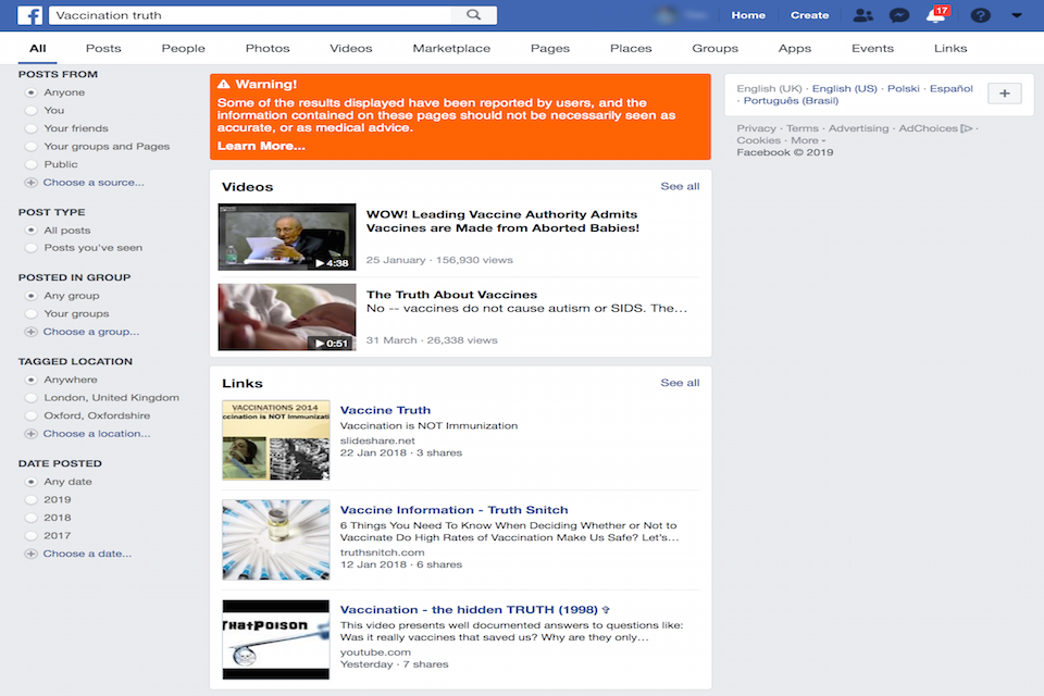 Example prompt for information reported as unreliable by users produced by Who Targets Me (1)