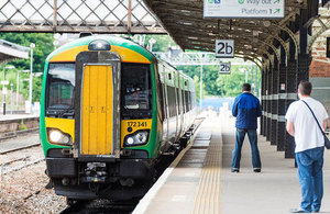 West Midlands train at a station.