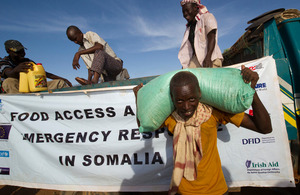 Food aid being delivered in Somalia, January 2012. Picture: Arthur Edwards/The Sun