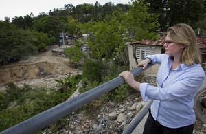 Justine Greening in Haiti