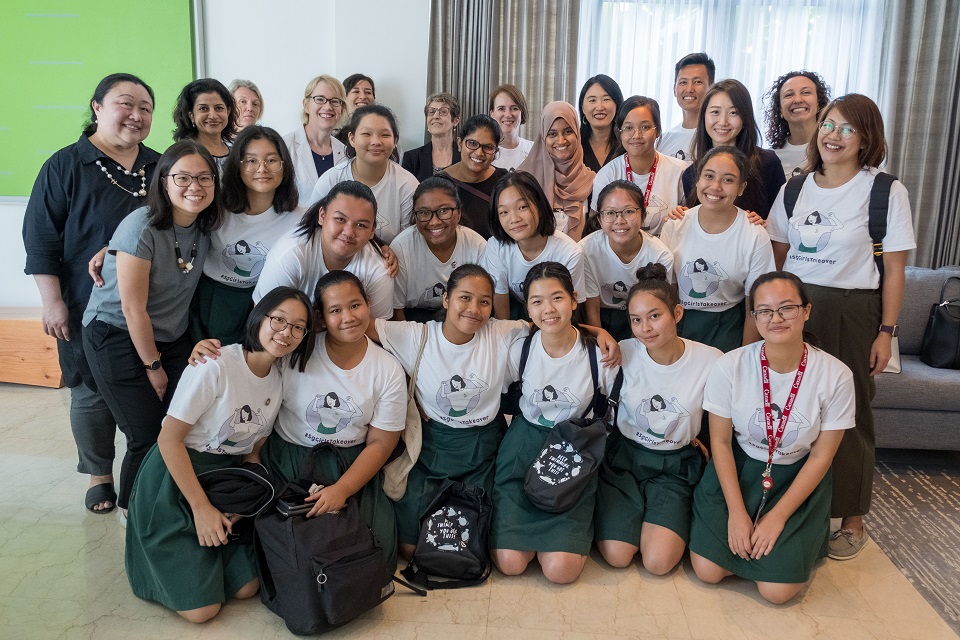 Participants of the #SGGirlsTakover programme held on Feb 6, 2020
