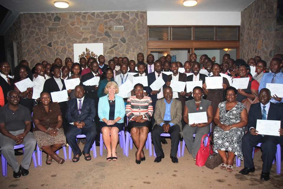 Group photo with journalists