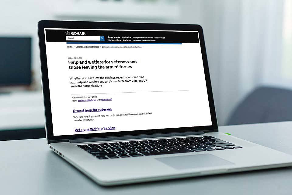 Veterans Uk Launches An Improved Website And Looks To The Future Gov Uk