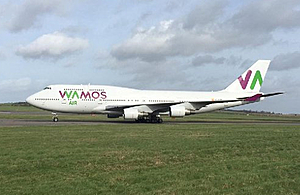 WAMOS Air plane that brought back UK nationals from Japan, after being evacuated from the Diamond Princess