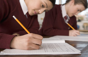 Children writing