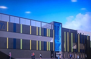 A design drawing of the new Youth Zone in Warrington