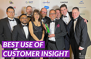 Image of the DBS Digital Team with their 2020 Customer Satisfaction Award Trophy