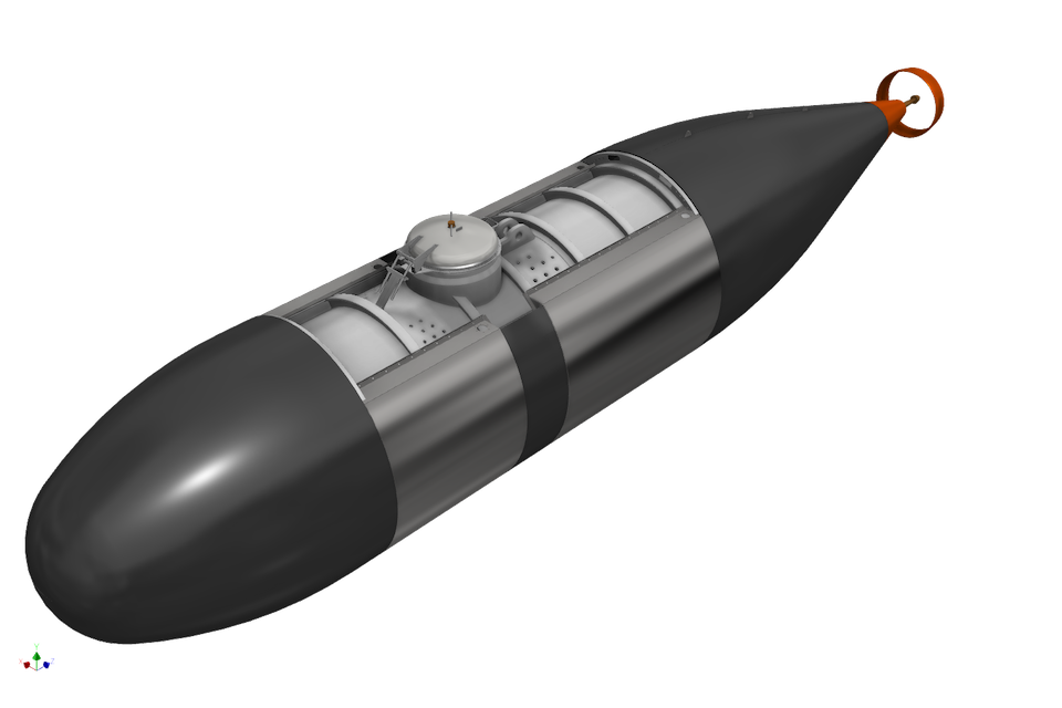 Concept imagery of an unmanned submarine