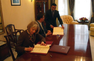 Theresa May with Mazen Homoud, the Jordanian Ambassador to the UK