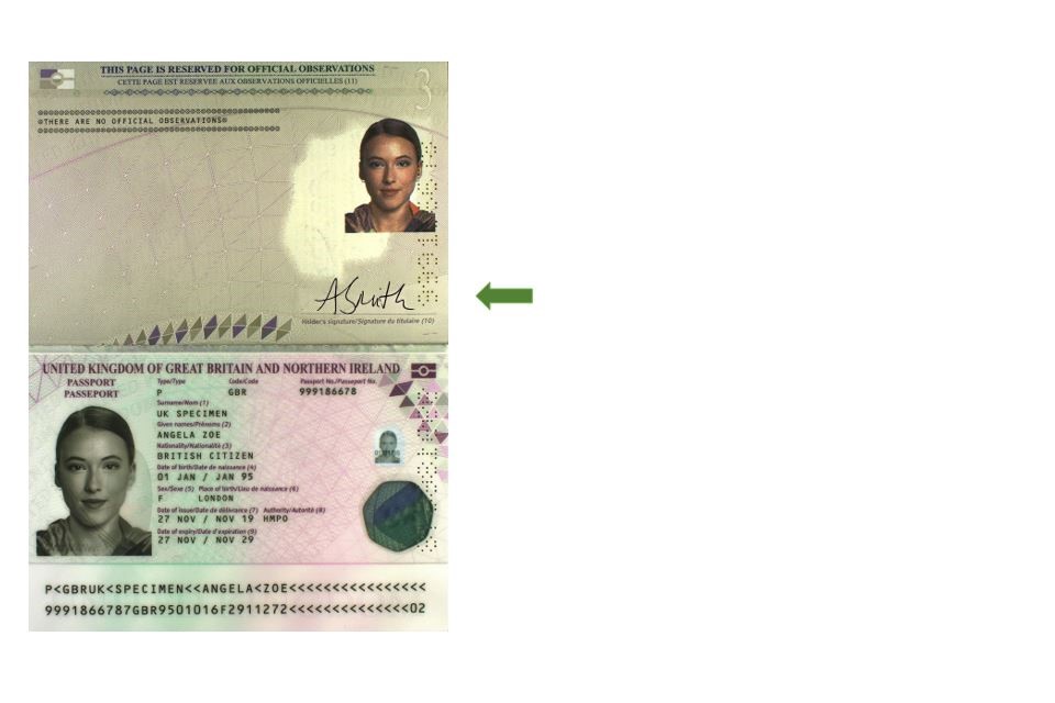 Signing Your New Passport GOV UK