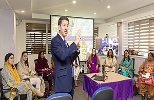 British High Commissioner Dr Christian Turner CMG during an event with women parliamentarians of Pakistan