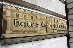 UK Foreign Office sign