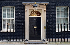 The front door of number 10 downing street