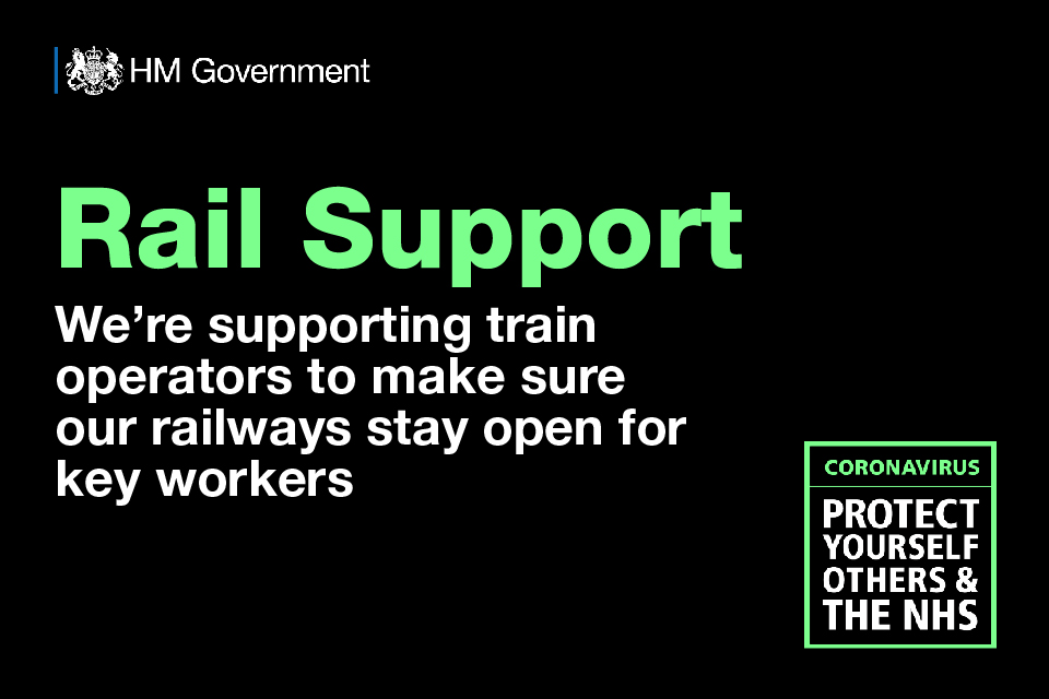 Rail support: we're supporting train operators to make sure our railways stay open for key workers.