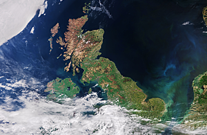 Satellite image of UK