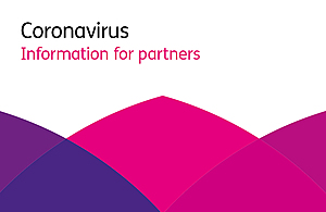 Graphic with words Coronavirus, inforamtion for partners