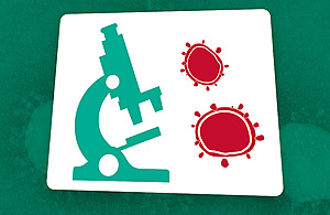Microscope and image of virus