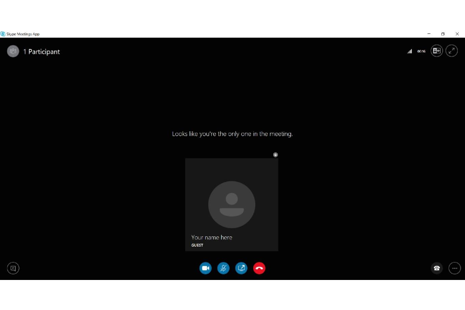 image shows the Main Menu screen for Skype app