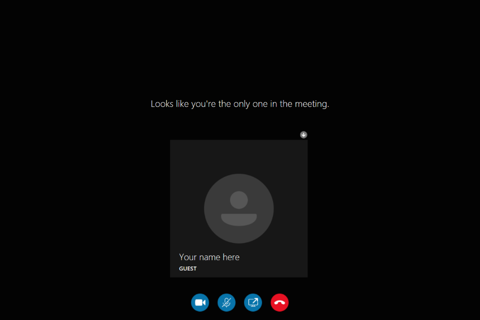image shows the Skype Main Menu