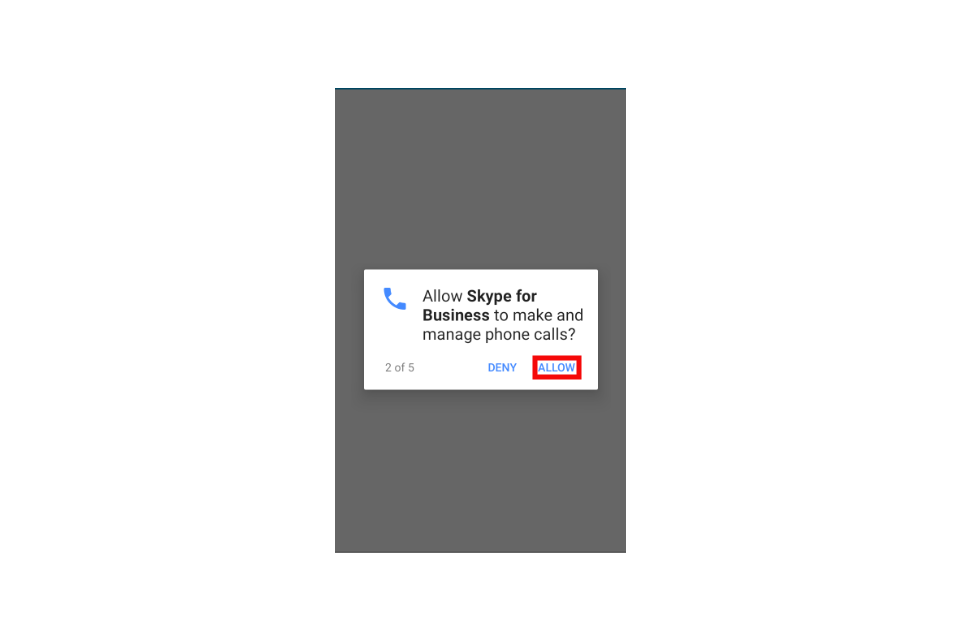 image shows an access request pop up