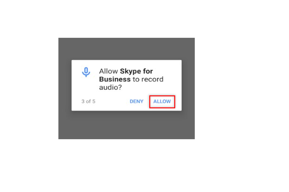 image shows an access request pop up