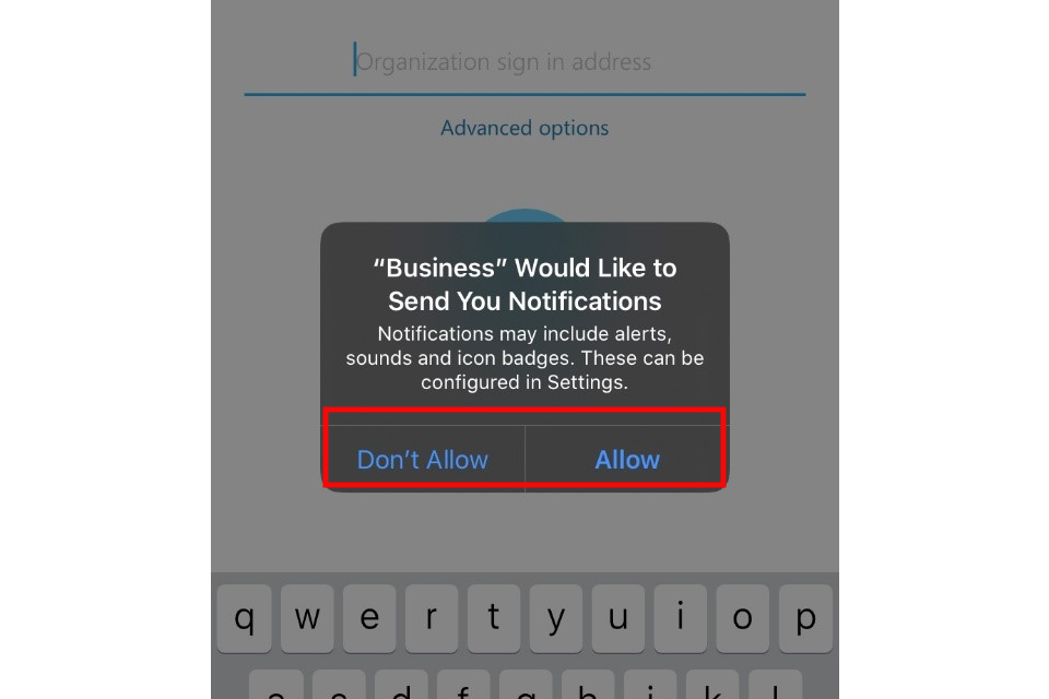 image shows the notification access request for Skype