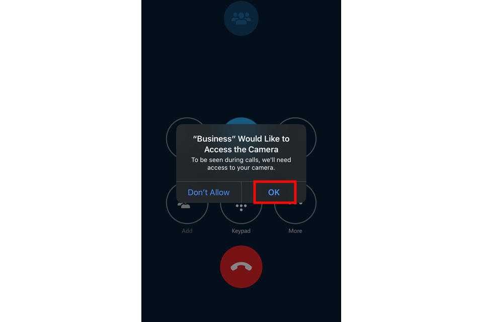 image show video request for Skype