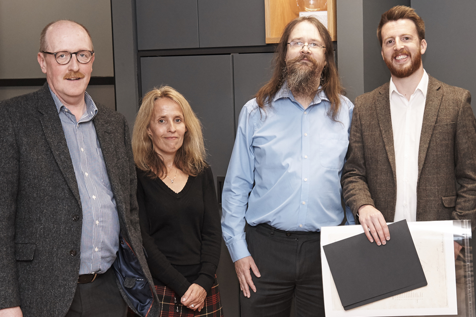 Charley Glynn, Tim Martin, Oliver Snowden and Andrew Radburn at the Ordnance Survey