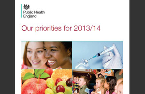 Cover of PHE priorities 2013 to 2014 document